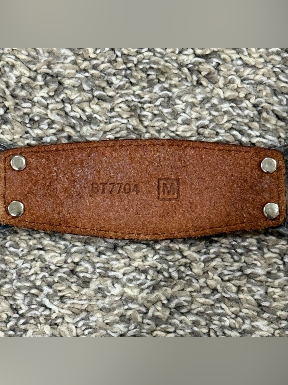 Fossil Brown Leather Belt with Silver-Tone Conchos - Picture 7 of 7